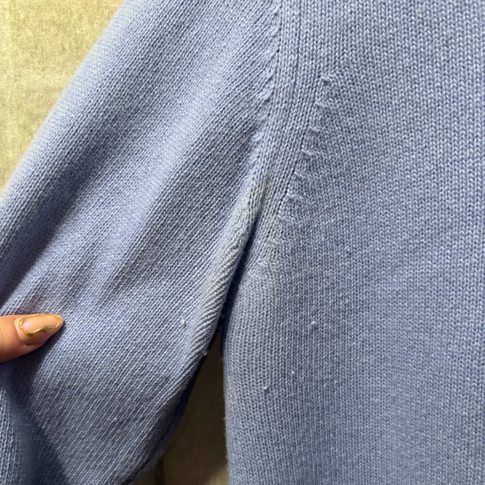 HEKLA&CO Italian Merino Wool Cashmere Blend Side Button Detail Crewneck Sweater - Picture 3 of 7